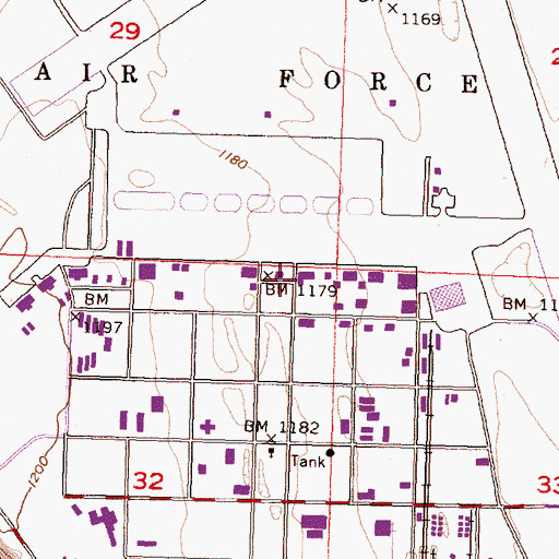 Topographic Map of Port of Moses Lake Public Safety Department, WA