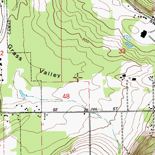 Topographic Map of Camas Fire Department Station 42, WA