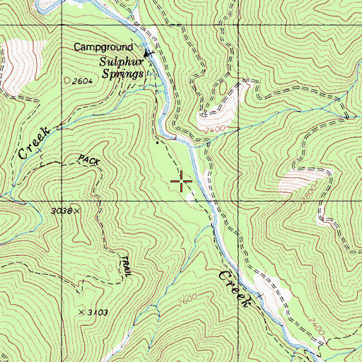 Topographic Map of Johnson Creek, CA