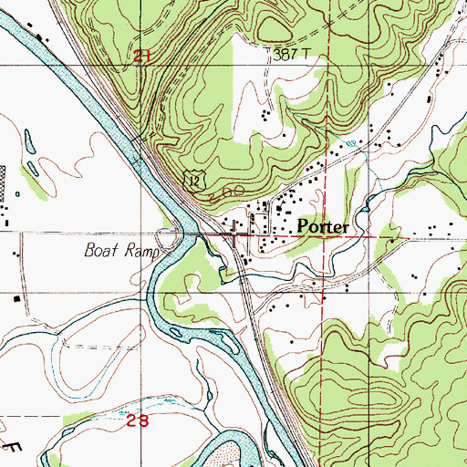 Topographic Map of Grays Harbor Fire District 5 Station 52 Porter, WA