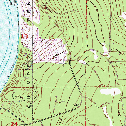 Topographic Map of Jefferson County Fire Protection District 1 East Jefferson Fire - Rescue Station 1 - 4 Cape George, WA