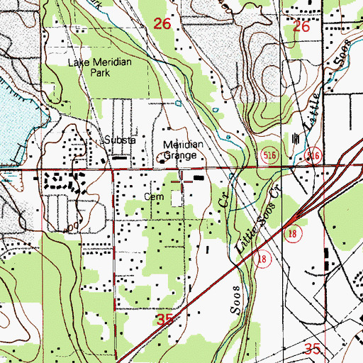 Topographic Map of Kent Fire Department East Battalion Station 75, WA