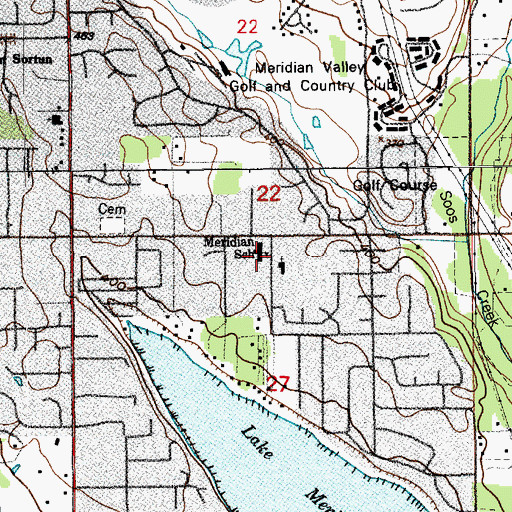 Topographic Map of Kent Fire Department East Battalion Station 72, WA