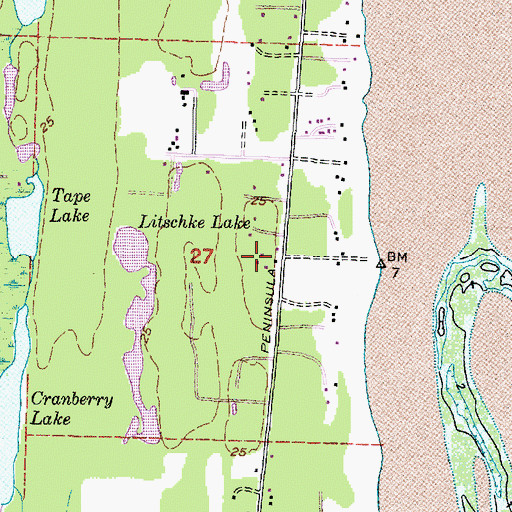 Topographic Map of Pacific County Fire District 1, WA