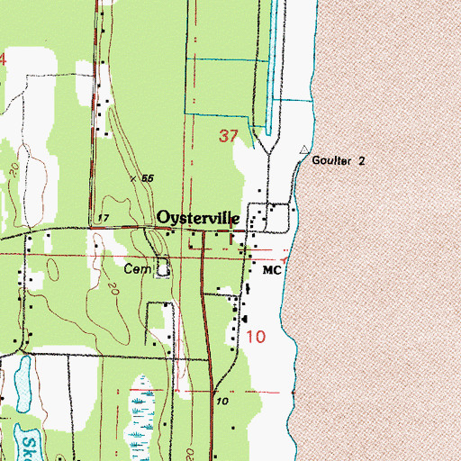 Topographic Map of Pacific County Fire District 1, WA