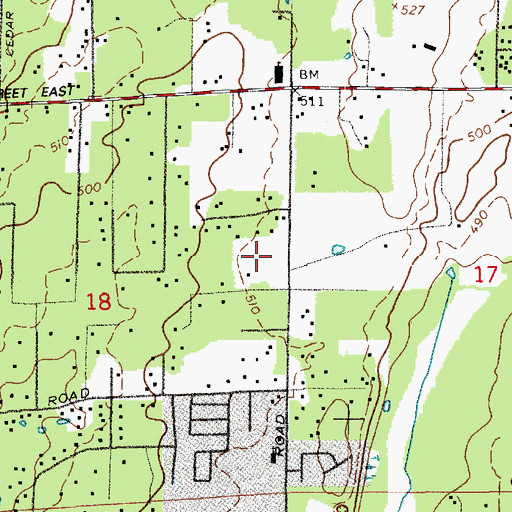 Topographic Map of Pierce County Fire District 21 Graham Fire and Rescue Station 94, WA