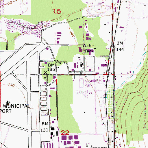 Topographic Map of Arlington Fire Department Station 47, WA