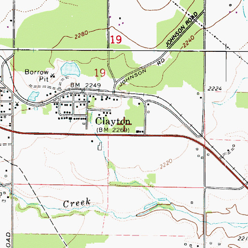 Topographic Map of Stevens County Fire District 1 Station 1 Clayton, WA