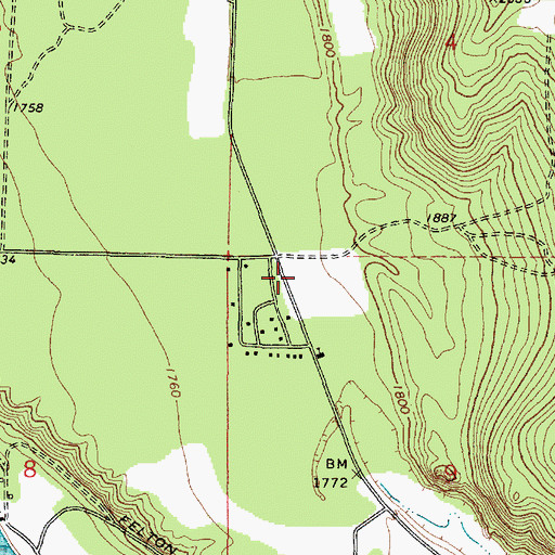 Topographic Map of Stevens County Fire District 1 Station 4 Tum Tum, WA