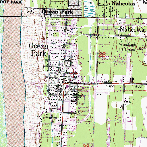 Topographic Map of Pacific County Fire District 1 Station 1 Annex, WA