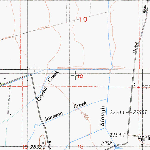 Topographic Map of Johnson Creek, CA