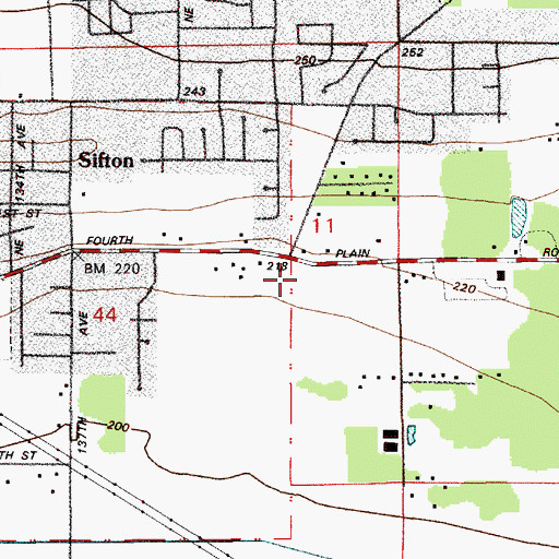 Topographic Map of Vancouver Fire Department Sifton Station 4, WA
