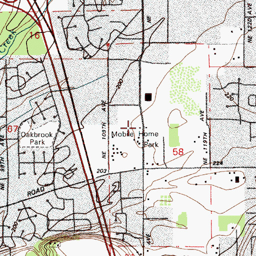 Topographic Map of Vancouver Fire Department Burton Station 6, WA