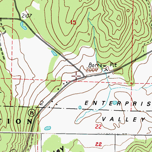 Topographic Map of Stevens County Fire District 2 Station 240, WA