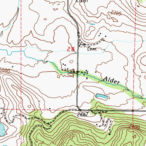 Topographic Map of Stevens County Fire District 2 Station 230, WA