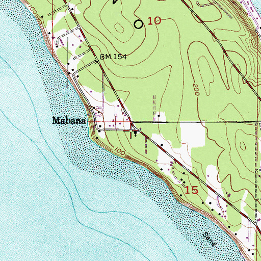 Topographic Map of Island County Fire District 1 Camano Island Fire and Rescue Station 5 Mabana, WA
