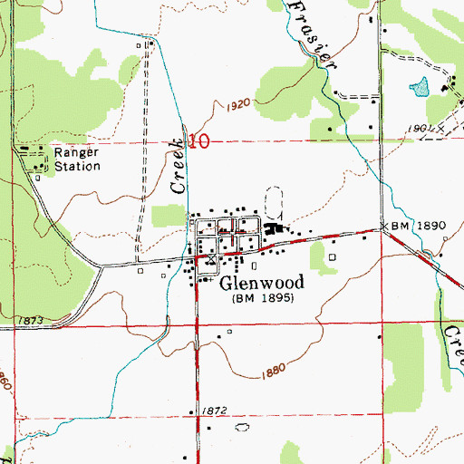 Topographic Map of Klickitat County Fire Protection District 8, WA
