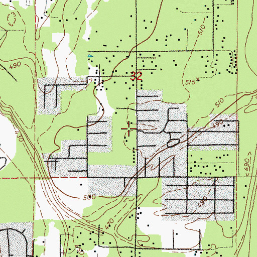 Topographic Map of Pierce County Fire District 21 Graham Fire and Rescue Station 95, WA