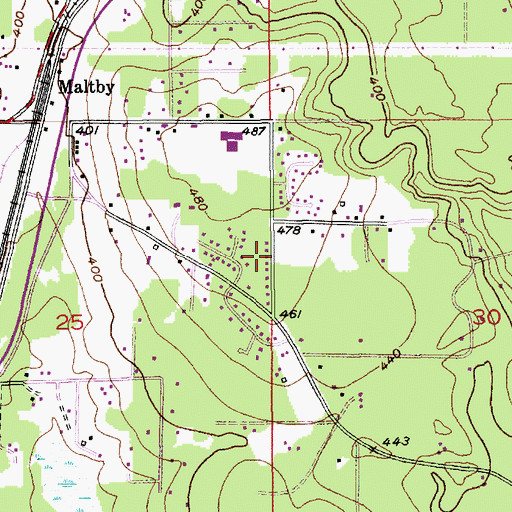 Topographic Map of Snohomish County Fire District 7 Station 74 Maltby, WA