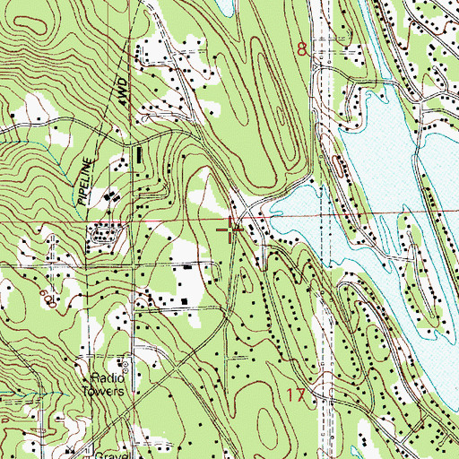 Topographic Map of East Pierce Fire and Rescue Station 114 - Lake Tapps, WA