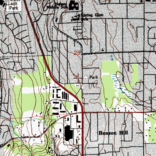 Topographic Map of Renton Fire Department Station 13, WA