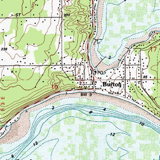 Topographic Map of King County Fire Protection District 13 Vashon Island Fire and Rescue Station 56, WA