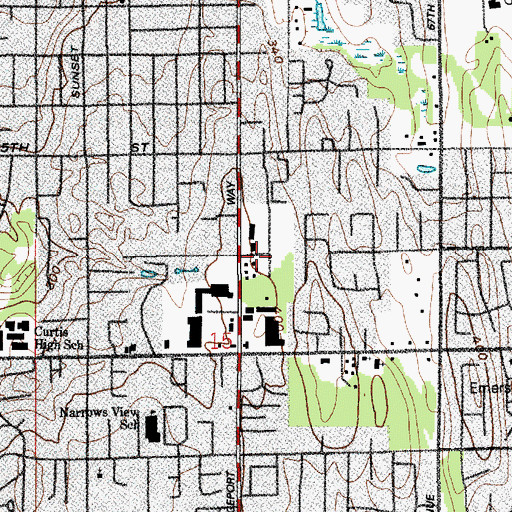 Topographic Map of West Pierce Fire and Rescue Station 31, WA