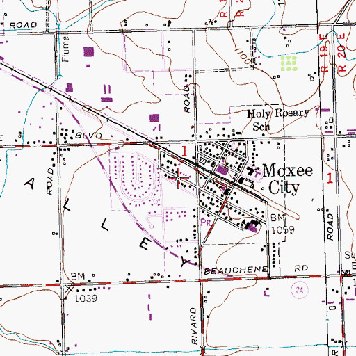 Topographic Map of Yakima County Fire District 4 East Valley Fire Department Station 41, WA