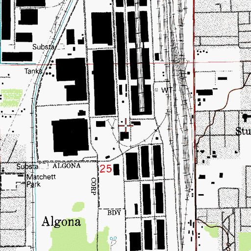 Topographic Map of Valley Regional Fire Authority Station 33, WA