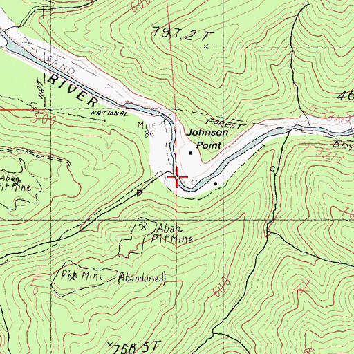 Topographic Map of Johnson Point, CA