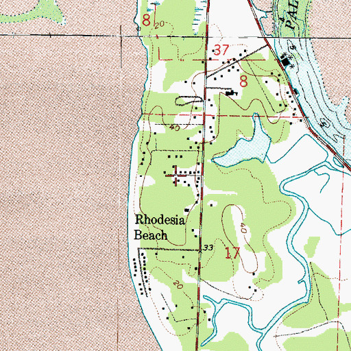 Topographic Map of Pacific County Fire District 6, WA