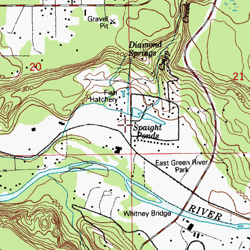 Topographic Map of King County Fire Protection District 44 Mountain View Fire and Rescue Station 97, WA