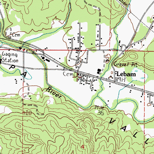 Topographic Map of Pacific County Fire District 3 Lebam, WA