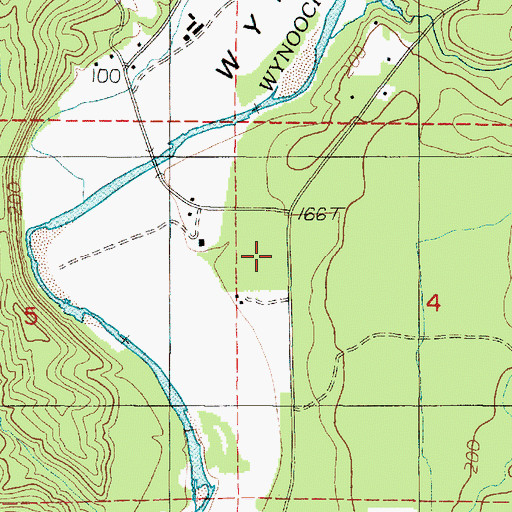 Topographic Map of Grays Harbor Fire District 2 Wynoochee Station 33, WA