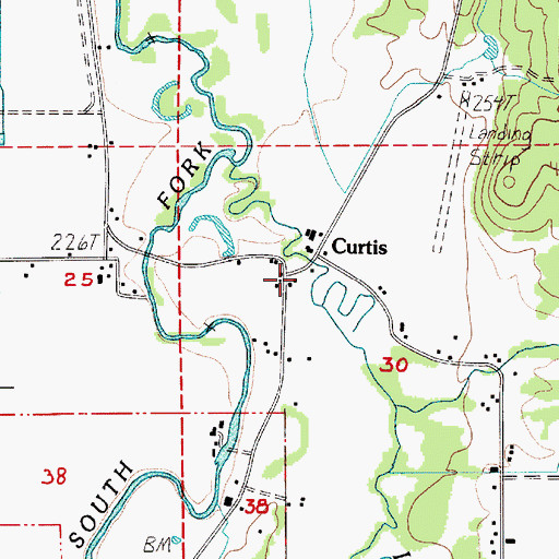 Topographic Map of Lewis County Fire District 13 Station 2, WA
