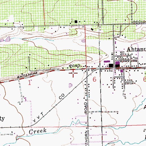 Topographic Map of West Valley Fire - Rescue Station 52, WA
