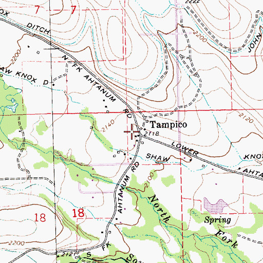 Topographic Map of West Valley Fire Rescue Station 54, WA