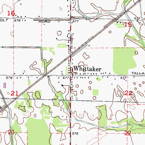 Topographic Map of Augusta Township Fire Department Station 1, MI