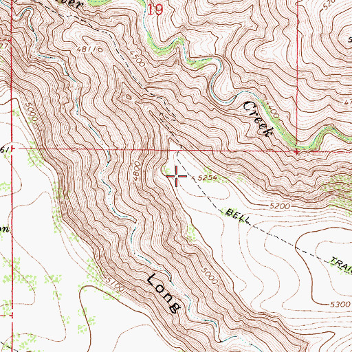 Topographic Map of Bell Trail, AZ