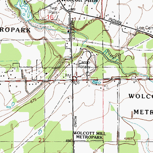 Topographic Map of Ray Township Fire and Rescue, MI