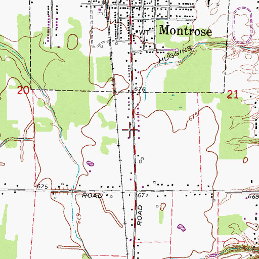 Topographic Map of Montrose Township Fire Department, MI