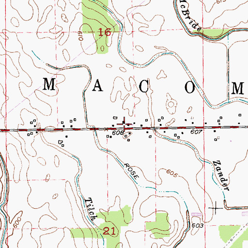 Topographic Map of Macomb Township Fire and Rescue Station 1, MI