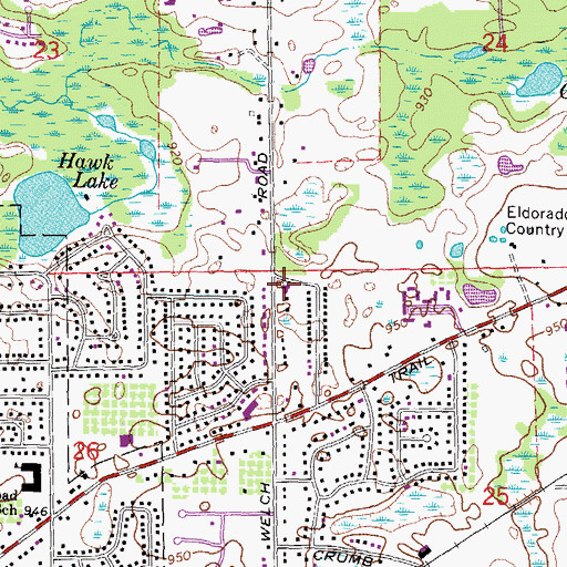 Topographic Map of Commerce Township Fire Department Station 3, MI