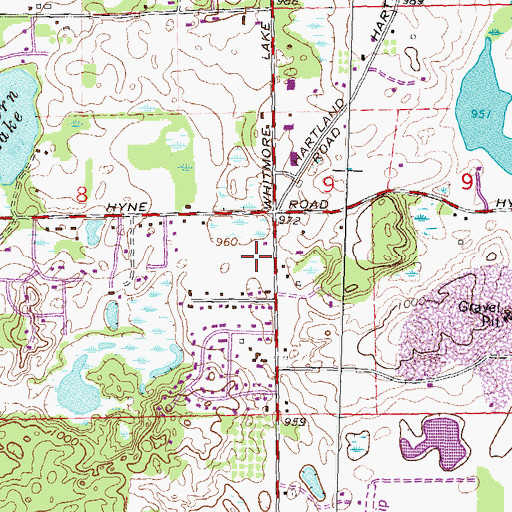 Topographic Map of Brighton Area Fire Department Station 32, MI