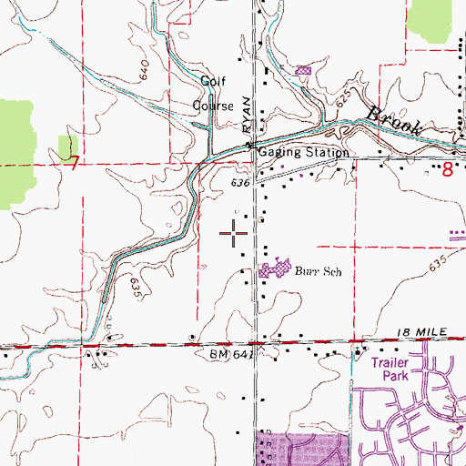 Topographic Map of Sterling Heights Fire Department Station 5 Headquarters, MI