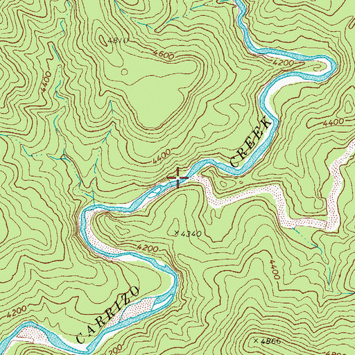 Topographic Map of Cedar Creek, AZ