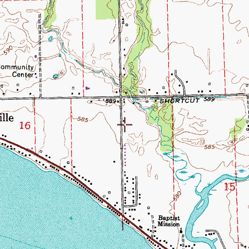 Topographic Map of Ira Township Fire Department, MI
