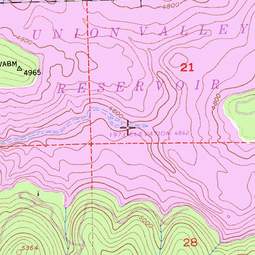 Topographic Map of Jones Fork Silver Creek, CA