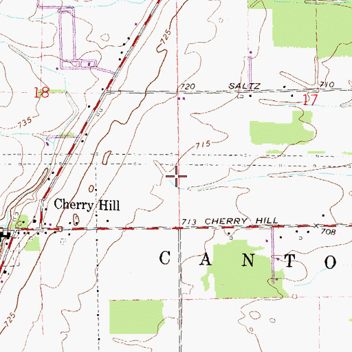 Topographic Map of Canton Township Fire Department Station 3, MI