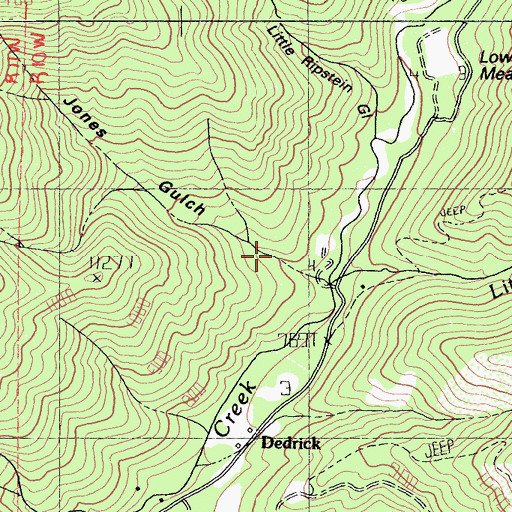 Topographic Map of Jones Gulch, CA